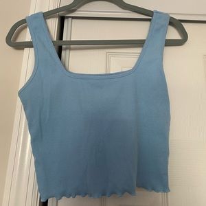 Blue crop tank top from shein